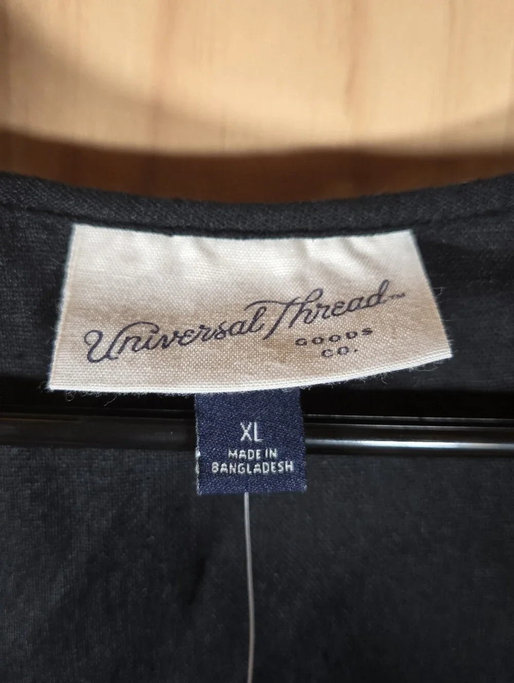 NWT Universal Thread Maxi Dress Linen Rayon Women's XL Black Racerback Pockets